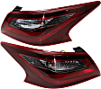 2016-2018 Nissan Altima - Driver and Passenger Side, Outer Halogen Tail Light, With bulb(s), OE Replacement