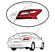 2016-2018 Nissan Altima - Driver and Passenger Side, Outer Halogen Tail Light, With bulb(s), OE Replacement