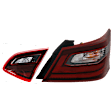 Passenger Side, Inner and Outer Tail Lights, With bulb(s), Halogen, CAPA Certified