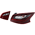 Passenger Side, Inner and Outer Halogen Tail Light, With bulb(s), OE Replacement, CAPA Certified
