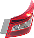 Driver and Passenger Side, Outer Tail Lights, with Bulbs, Halogen, Mounts on Body, CAPA Certified