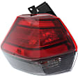 Driver Side, Inner And Outer Halogen Tail Light, With bulb(s), OE Replacement