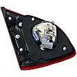 Passenger Side, Inner and Outer Halogen Tail Light, With bulb(s), OE Replacement