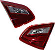 Driver and Passenger Side, Inner Tail Lights, with Bulbs, Halogen, Mounts On Trunk Lid, For Models Without Sport Package
