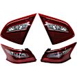 Driver and Passenger Side, Inner and Outer Tail Lights, with Bulbs, Halogen, CAPA Certified