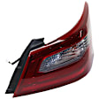 Passenger Side, Inner and Outer Tail Lights, With bulb(s), Halogen, Standard type, CAPA Certified