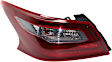 Driver and Passenger Side, Outer Tail Lights, with Bulbs, Halogen, Mounts On Body, For Models Without Smoked Lens Tail Light, CAPA Certified