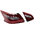 Driver and Passenger Side, Inner and Outer Halogen Tail Lights, With Bulbs, CAPA Certified