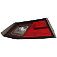 Driver Side, Inner And Outer Halogen Tail Light, With bulb(s), OE Replacement, CAPA Certified