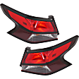 Driver and Passenger Side, Outer Tail Lights, with Bulbs, Halogen, CAPA Certified