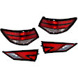 Driver and Passenger Side, Inner and Outer Halogen Tail Light, With bulb(s), OE Replacement