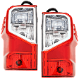 2019 Nissan Titan PRO-4X - Driver and Passenger Side LED Tail Light, With bulb(s),  For Models With Rear Outlet, OE Replacement, Extended Cab Pickup
