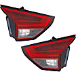 Driver and Passenger Side, Inner LED Tail Light, With bulb(s), OE Replacement, CAPA Certified