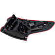 Driver and Passenger Side, Outer Halogen Tail Light, With bulb(s), OE Replacement