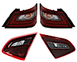 Driver and Passenger Side, Inner and Outer Tail Lights, With bulb(s), Halogen, CAPA Certified