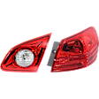 Passenger Side, Inner and Outer Halogen Tail Light, With bulb(s), OE Replacement