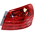 Driver and Passenger Side, Inner and Outer Halogen Tail Light, With bulb(s), OE Replacement, CAPA Certified