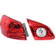 Driver Side, Inner And Outer Halogen Tail Light, With bulb(s), OE Replacement