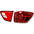 Passenger Side, Inner and Outer Halogen Tail Light, With bulb(s), OE Replacement, CAPA Certified