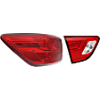 Driver Side, Inner And Outer Halogen Tail Light, With bulb(s), OE Replacement