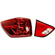 Driver Side, Inner And Outer Halogen Tail Light, With bulb(s), OE Replacement, CAPA Certified