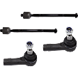 Front, Driver and Passenger Side, Inner and Outer Tie Rod Ends