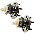 Rear, Driver and Passenger Side Wheel Hub, 6 Lugs, With Bearing, With Sensor