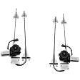 Front, Driver and Passenger Side Power Window Regulator, With Motor