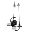 Front, Driver and Passenger Side Power Window Regulator, With Motor