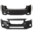 Front and Rear Primed Bumper Cover