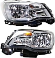 Driver and Passenger Side Halogen Headlight, With bulb(s), OE Replacement