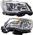 Driver and Passenger Side Halogen Headlight, With bulb(s), OE Replacement, CAPA Certified