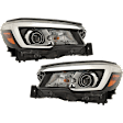 Driver and Passenger Side LED Headlight, With bulb(s), OE Replacement