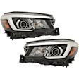 Driver and Passenger Side LED Headlight, With bulb(s), OE Replacement, CAPA Certified