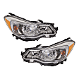 Driver and Passenger Side Halogen Headlight, With bulb(s), OE Replacement