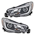 Driver and Passenger Side Halogen Headlight, With bulb(s), OE Replacement