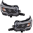 Driver and Passenger Side Headlights, with Bulb, LED, Base/Sport/Premium/Onyx Edition XT Models, For Models Without LED Steering Responsive Headlights (SRH)