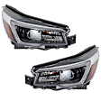 Driver and Passenger Side LED Headlight, With bulb(s), OE Replacement