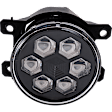 Front, Driver and Passenger Side LED Fog Light, With bulb(s)