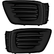 Front, Driver and Passenger Side Fog Light Cover, Textured Black