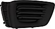 Front, Driver and Passenger Side Fog Light Cover, Textured Black