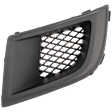 Front, Driver and Passenger Side Fog Light Cover, Black