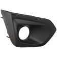 Front, Driver and Passenger Side Fog Light Cover, Black