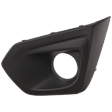 Front, Driver and Passenger Side Fog Light Cover, Black