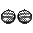 Front, Driver and Passenger Side Fog Light Cover, Black