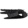 Front, Driver and Passenger Side Fog Light Trims, Textured Black