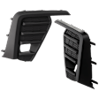 Front, Passenger Side Fog Light Trims, Textured Black