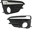 Front, Driver and Passenger Side Fog Light Trims, Primed, For Models With Chrome Trim