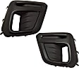Front, Driver and Passenger Side Fog Light Trims, Black
