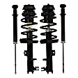 Front and Rear, Driver and Passenger Side Shock and Fully Loaded Strut, FWD